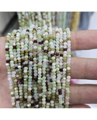 6mm İpe Dizili Kristal Boncuk Metalik Kaplama Janjan Koyu Yeşil - 10 Dizi