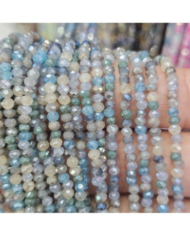 3mm İpe Dizili Kaplamalı Mix Kristal Boncuk Renk Kodu BMK - 1 Dizi