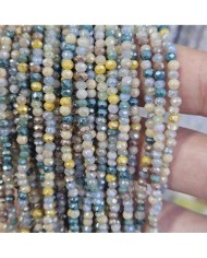 3mm İpe Dizili Kaplamalı Mix Kristal Boncuk  Renk Kodu JTKMS - 1 Dizi