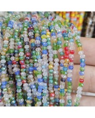 3mm İpe Dizili Kaplamalı Mix Kristal Boncuk Renk Kodu AFYS - 1 Dizi