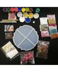 Bardak Altı Kalıbı Reçine Epoksi Seti ÇB7 - A116 1. Boya Rengi Seçiniz Fıstık Yeşil 2. Boya Rengi Seçiniz Fıstık Yeşil