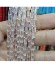 6mm İpe Dizili Baget Kristal Boncuk Şeffaf Janjanlı - 1 Dizi