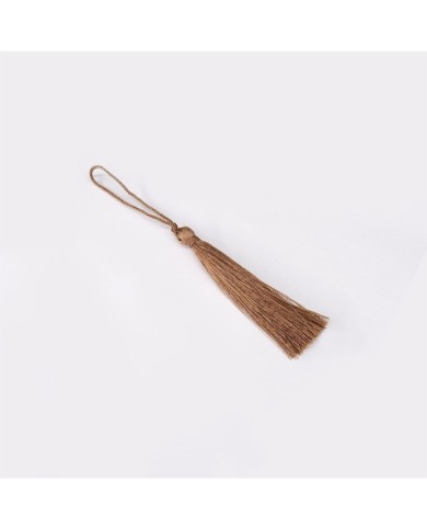 10 ADET - İPEK PÜSKÜL 7-8 CM - KOYU BEJ