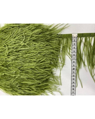 Deve Kuşu Tüyü Yağ Yeşili 1 Metre