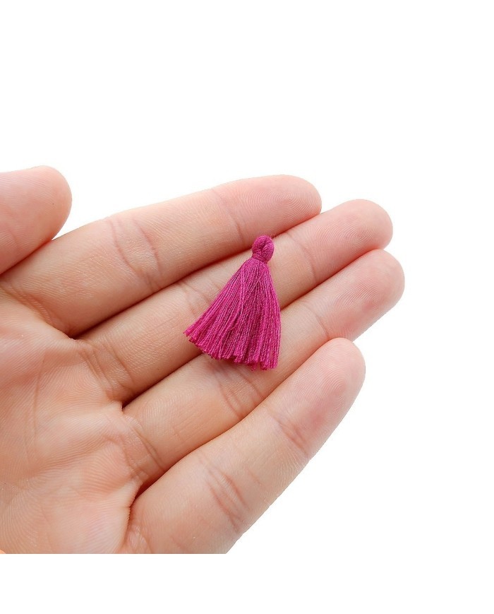 100 ADET - Mini Boy Püskül - 3cm - Fuşya