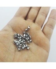 Huni Boncuk Kapak - Boncuk Şapkası - 6 mm - Gümüş - 50 Adet