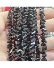 8mm İpe Dizili Üçgen Kristal Boncuk Şeffaf - 1 Dizi