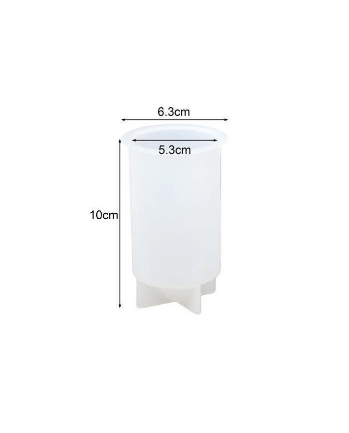 Mum , Sabun ve Reçine Epoksi - Silindir Kristal Kalıp - Kod: 1109