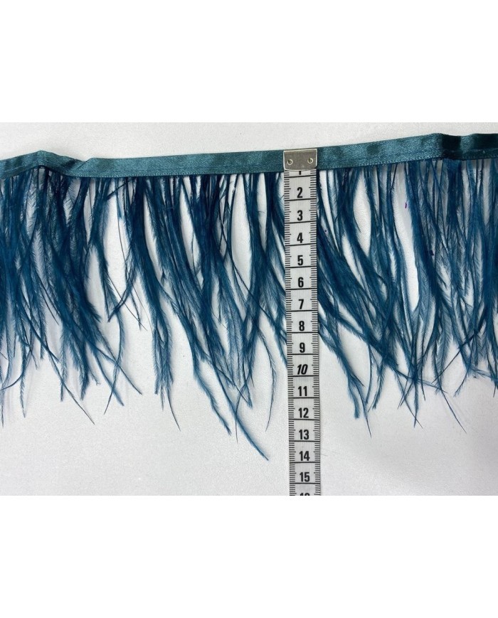 Deve Kuşu Tüyü Koyu Petrol 1 Metre