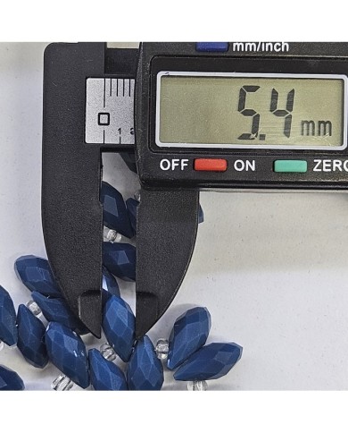 12x5mm İpe Dizili Yandan Delikli Damla Kristal Boncuk Şeffaf Janjanlı Kahverengi - 1 Dizi