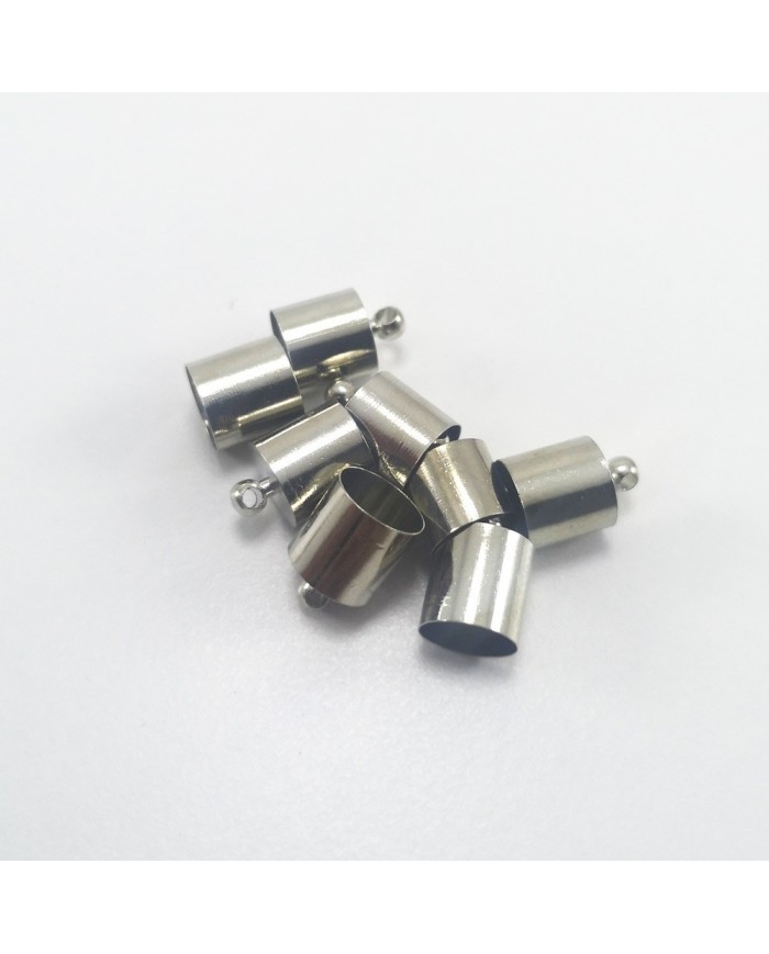 Huni Boncuk Kapak - Boncuk Şapkası - 11 mm - Gümüş - 10 Adet