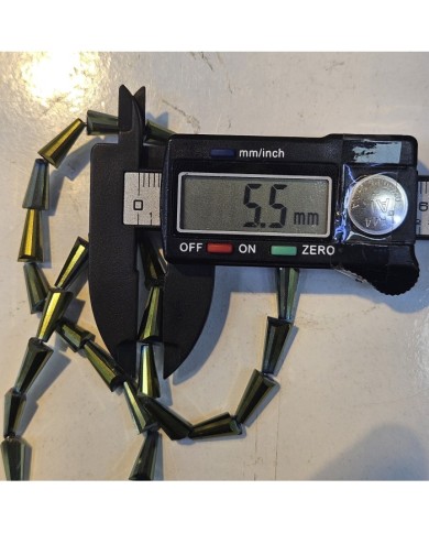 5 Adet İpe Dizili Deve Tabanı Huni Kristal Boncuk - Beyaz - 6x12mm