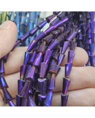 6x12mm İpe Dizili Deve Tabanı Huni Kristal Boncuk Şeffaf - 1 Dizi