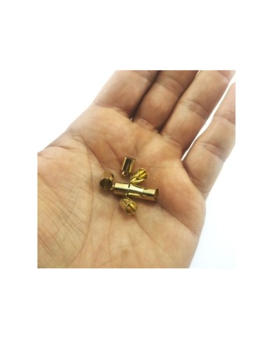 10 mm Huni Boncuk Kapak - Boncuk Şapkası -  Gold - 10 Adet
