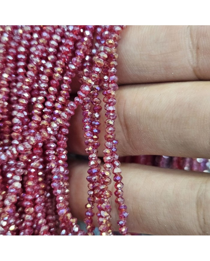 2mm İpe Dizili Kristal Boncuk Şeffaf Janjanlı Gün Kurusu - 10 Dizi