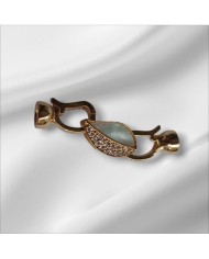 Lak Kaplama Yaprak Desenli Takı Kapama - 8x35mm