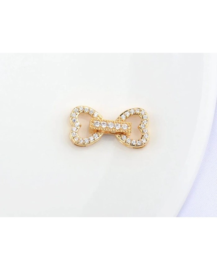 Zarif Fiyonk Zirkon Taşlı Takı Kapama - 9x16mm