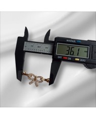 Fiyonk Şeklinde Zirkon Taşlı Altın Takı Kapama - 14x36mm