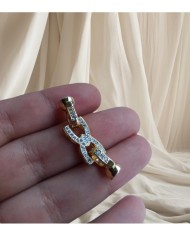 Zirkon Taşlı Papyon Takı Kapama - 8x30mm