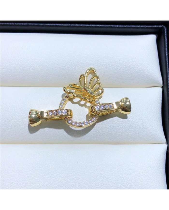 Altın Kelebek Kilitli Takı Kapama - 21x36mm