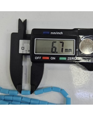 6mm İpe Dizili Baget Kristal Boncuk Şeffaf Turuncu - 1 Dizi