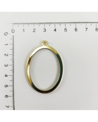 Oval Model Reçine Metal Kolye Ucu