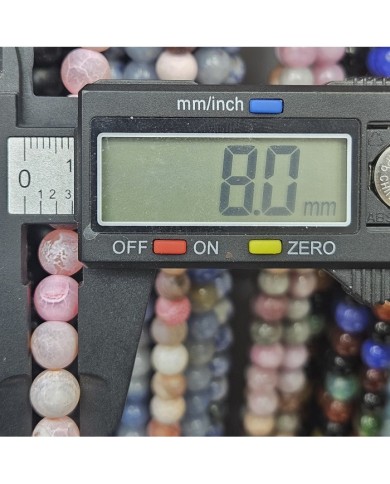 İpe Dizili Doğal Taş Boncuk - Amazonit - 8mm