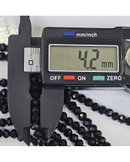 4mm İpe Dizili Kristal Boncuk Mat Koyu Yeşil - 10 Dizi