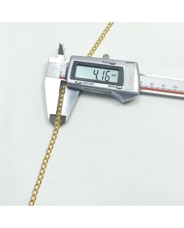 Takı Zinciri - Bileklik ve Kolye - 4 mm Gold 10 mt