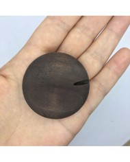 Ahşap Boncuk - Yan Çizgili Daire Model 10 Adet