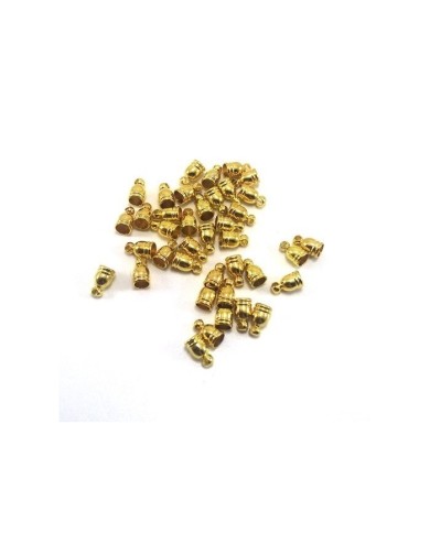 8mm Huni Boncuk Kapak - Gold - 50 Adet