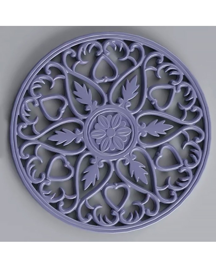 Bardak Altı Reçine Epoksi Kalıp - Nihale -  Çiçek Motifli - 1005