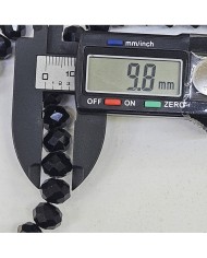 10mm İpe Dizili Kristal Boncuk Şeffaf Janjanlı - 10 Dizi