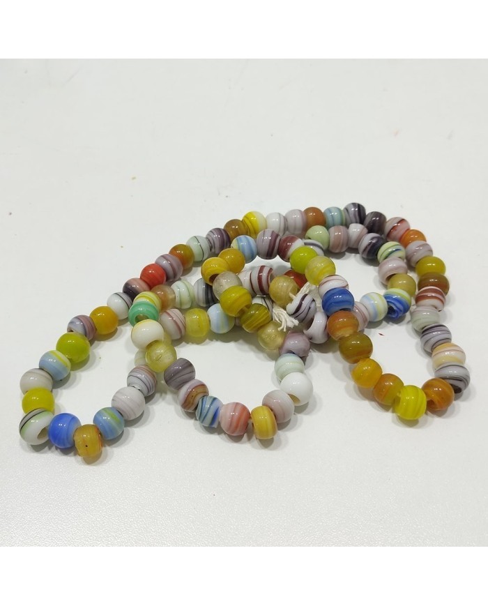 1 Dizi İpe Dizili El Yapımı Cam Boncuk - Mix