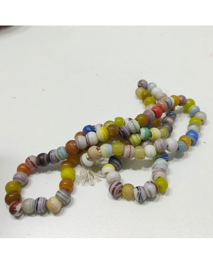 1 Dizi İpe Dizili El Yapımı Cam Boncuk - Mix