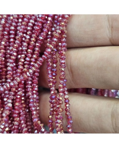 2mm İpe Dizili Kristal Boncuk Şeffaf Janjanlı Gün Kurusu - 10 Dizi