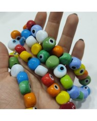 1 Dizi - İpe Dizili Cam Nazar Boncuk