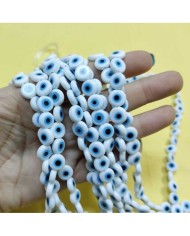 Cam Nazar Boncuk 10 mm  Beyaz