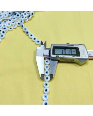 Cam Nazar Boncuk 10 mm  Beyaz