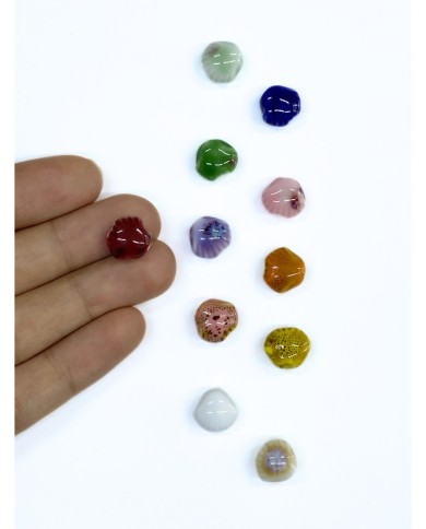 Seramik Boncuk Kırmızı Deniz Kabuğu 10mm - 1 Adet