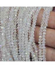 3mm İpe Dizili Kristal Boncuk Şeffaf Janjanlı - 10 Dizi