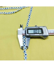 Cam Nazar Boncuk 8 mm  Beyaz