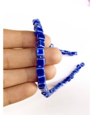 İpe Dizili Seramik Boncuk Lacivert Küp 5mm - 1 Dizi