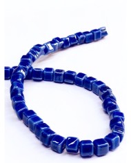 İpe Dizili Seramik Boncuk Lacivert Küp 5mm - 1 Dizi