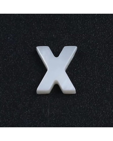 Doğal sedef taş Kolye Küpe Ucu - X HARF