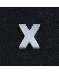 Doğal sedef taş Kolye Küpe Ucu - X HARF