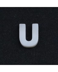 Doğal sedef taş Kolye Küpe Ucu - U HARF