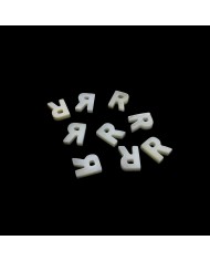 Doğal sedef taş Kolye Küpe Ucu - R HARF