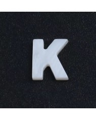 Doğal sedef taş Kolye Küpe Ucu - K HARF