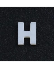 Doğal sedef taş Kolye Küpe Ucu - H HARF